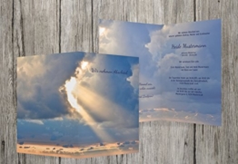 Trauerkarten-Druck | Trauerkarte Himmel | 20 Karten Trauerkarte - inklusive Umschläge, personalisiert | in MitternachtsBlau -